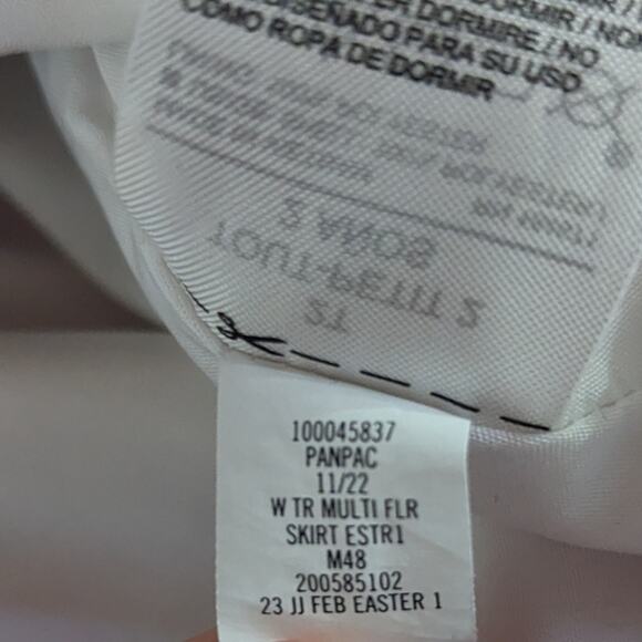 Janie And Jack Skirt Girls Sz 2T Pink Watercolor Floral 2023 Marshmallow Chiffon - Picture 6 of 6